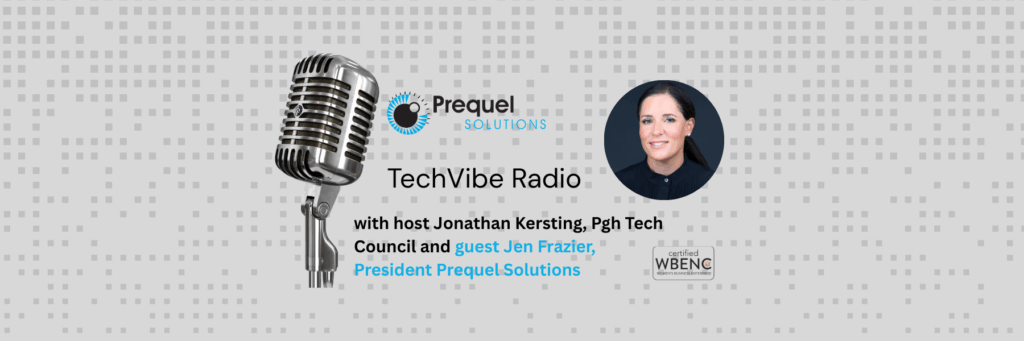 Tech podcast graphic for Prequel Solutions