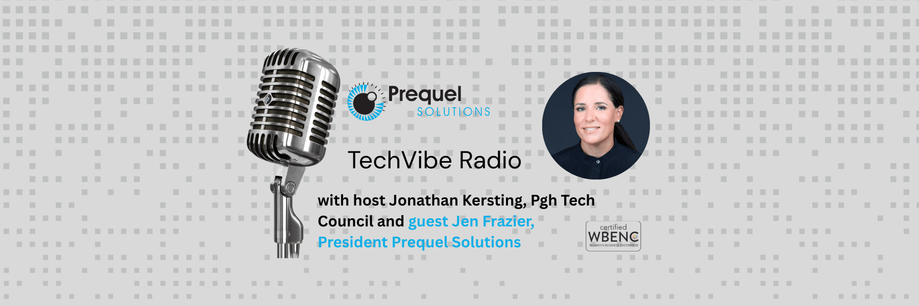 Tech podcast graphic for Prequel Solutions